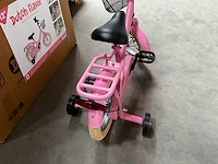 Dutch flavor kinderfiets roze met zijwieltjes 12” - afbeelding 8 van  11