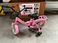 Dutch flavor kinderfiets roze met zijwieltjes 12” - afbeelding 9 van  11
