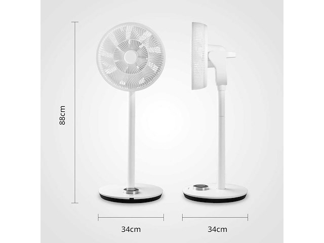 Duux whisper flex white dxcf13 - slimme voetstukventilator met dockingstation en batterij - stille ventilator (dxcf13) - afbeelding 3 van  6