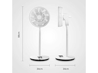 Duux whisper flex white dxcf13 - slimme voetstukventilator met dockingstation en batterij - stille ventilator (dxcf13) - afbeelding 3 van  6