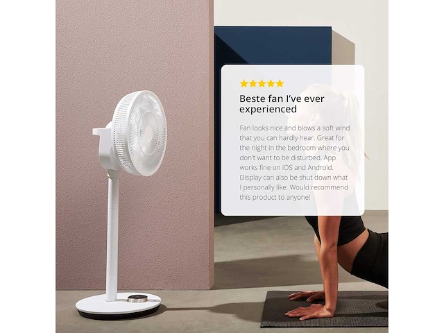 Duux whisper flex white dxcf13 - slimme voetstukventilator met dockingstation en batterij - stille ventilator (dxcf13) - afbeelding 6 van  6