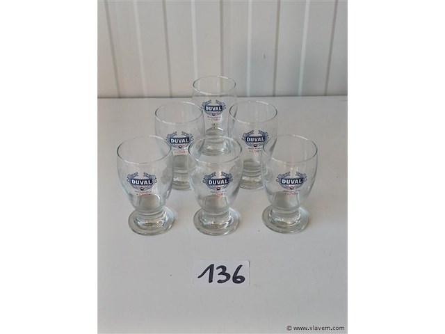 Duval glazen. 6 stuks - afbeelding 1 van  3