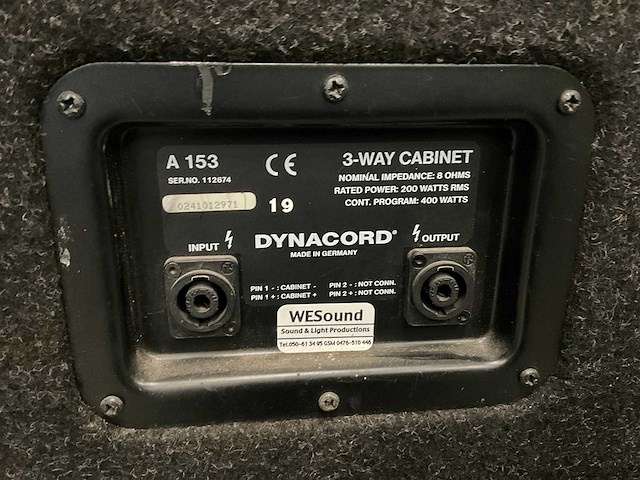 Dynacord a153 luidspreker (4x) - afbeelding 2 van  2