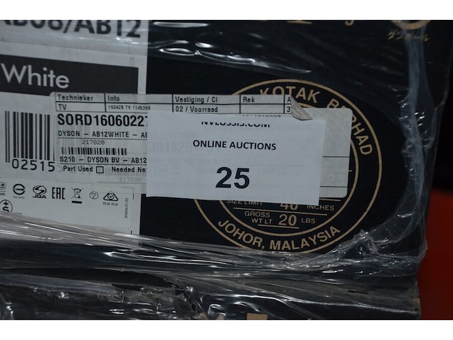 Dyson ab12 white airblade v handdroger (b422) - afbeelding 2 van  5
