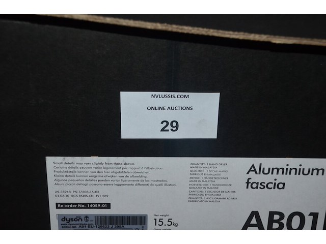 Dyson airblade ab01 aluminium handdroger (b421) - afbeelding 2 van  5