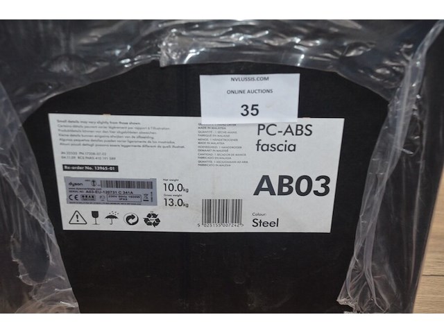 Dyson airblade ab03 steel handdroger (b421) - afbeelding 6 van  7