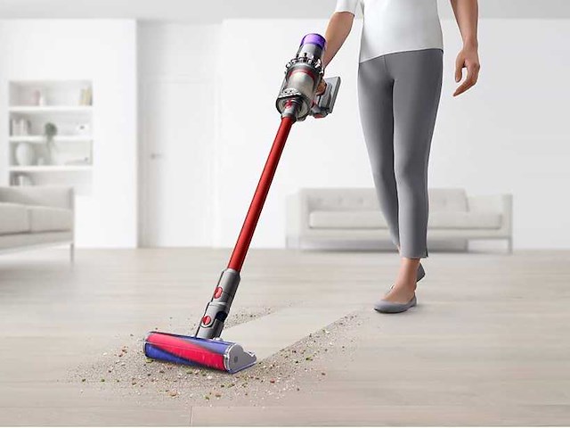 Dyson v11 fluffy 610 w stickstofzuiger rood en paars - afbeelding 1 van  10