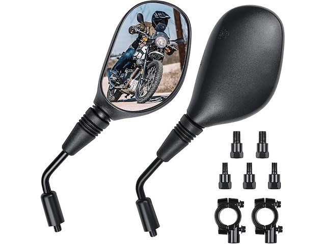E-gekeurde motorfietsspiegelset - afbeelding 1 van  4