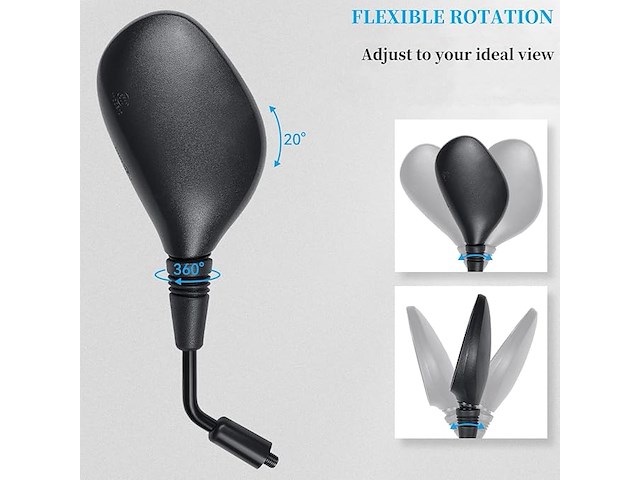E-gekeurde motorfietsspiegelset - afbeelding 2 van  4