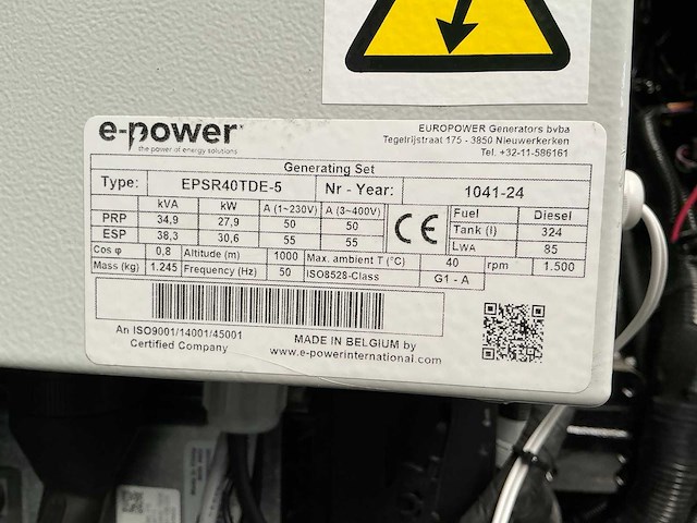 E-power p-grid 160-70-40 / epsr40tde-5 hybride stroomaggregaat - afbeelding 22 van  31