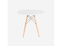 Eames-tafel - ronde tafel slimka schalen diameter 60cm - witte plaat - afbeelding 2 van  5