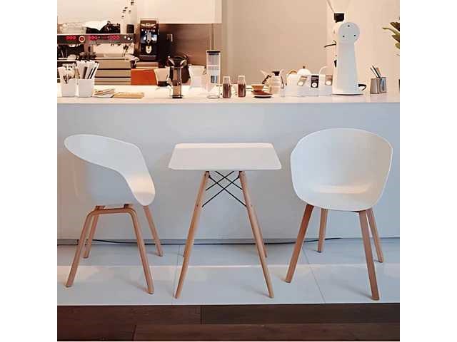 Eames-tafel - slimka vierkante tafel met 60x60 vierkante bladen - wit blad - afbeelding 3 van  5