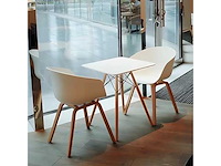 Eames-tafel - slimka vierkante tafel met 60x60 vierkante bladen - wit blad - afbeelding 4 van  5