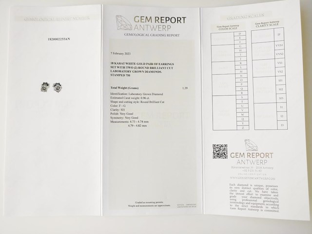 Earrings 0.96ct - afbeelding 7 van  7