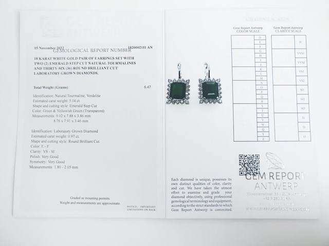 Earrings 6.01ct - afbeelding 7 van  7