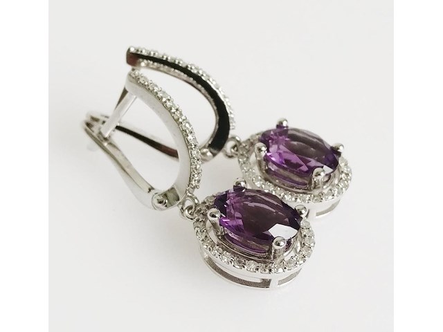 Earrings amethyst - afbeelding 2 van  6