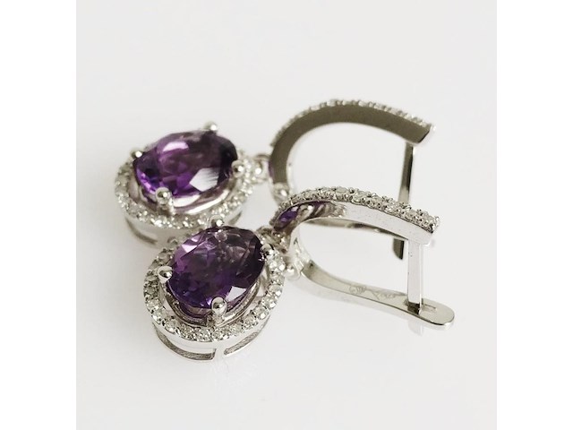 Earrings amethyst - afbeelding 3 van  6