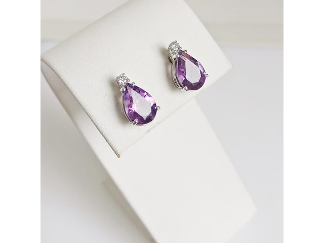 Earrings amethyst - afbeelding 3 van  7