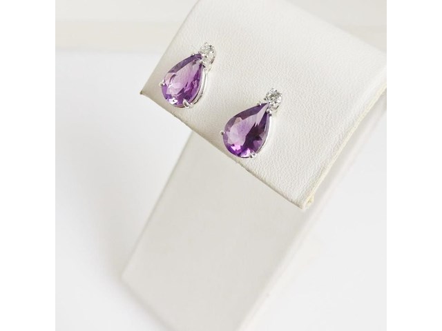 Earrings amethyst - afbeelding 4 van  7