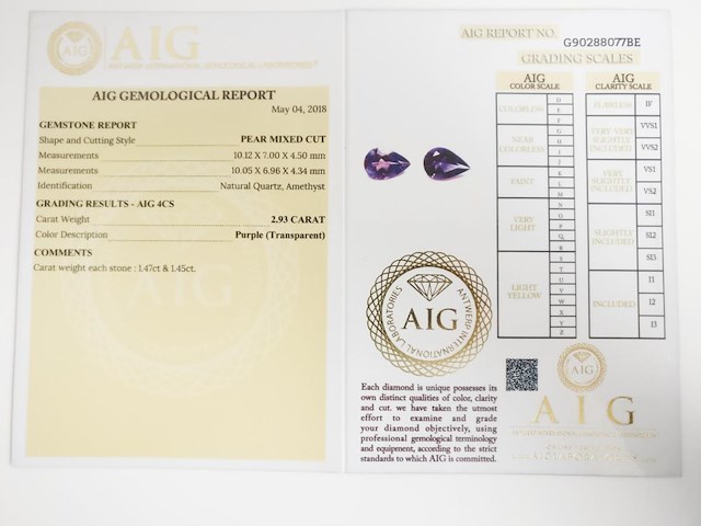 Earrings amethyst - afbeelding 7 van  7