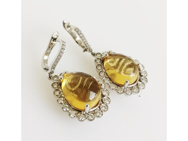 Earrings citrine - afbeelding 3 van  7