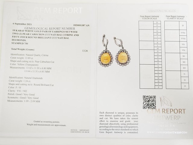 Earrings citrine - afbeelding 7 van  7