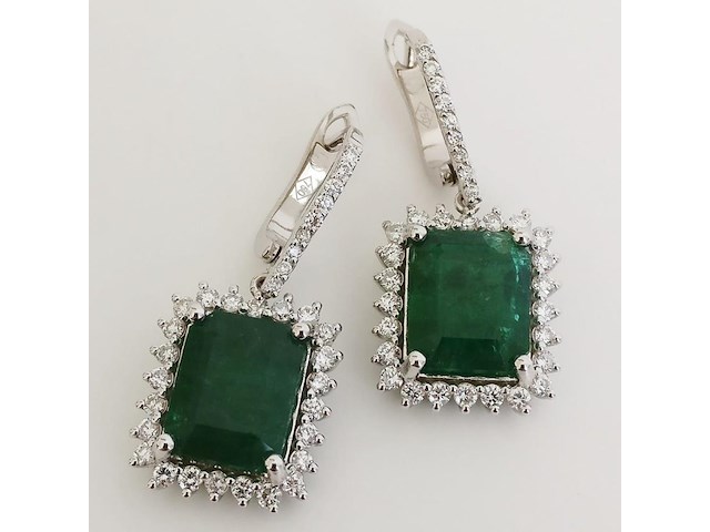 Earrings emerald - afbeelding 2 van  7