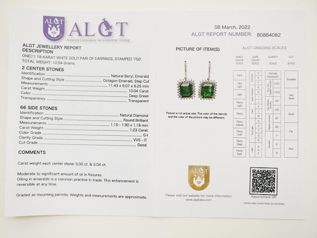 Earrings emerald - afbeelding 7 van  7