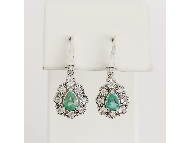 Earrings emerald - afbeelding 2 van  6