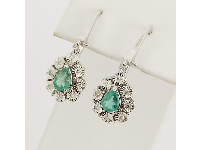 Earrings emerald - afbeelding 3 van  6