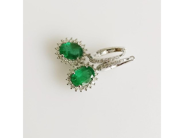 Earrings emerald - afbeelding 2 van  6