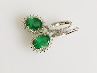 Earrings emerald - afbeelding 2 van  6