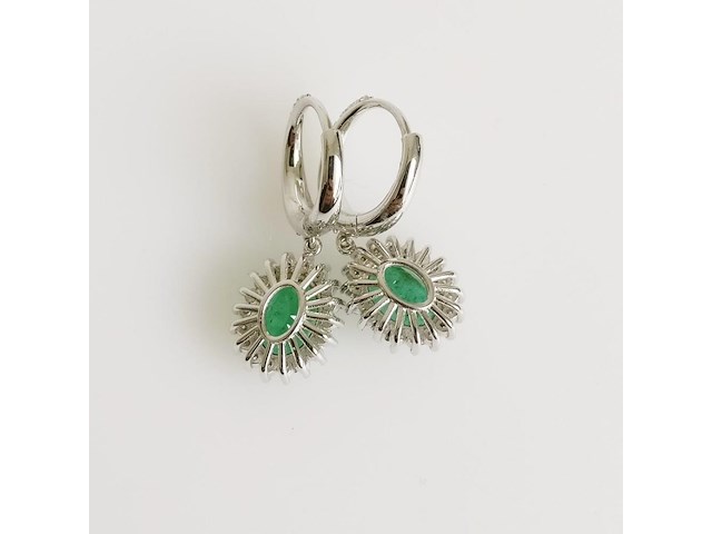 Earrings emerald - afbeelding 3 van  6