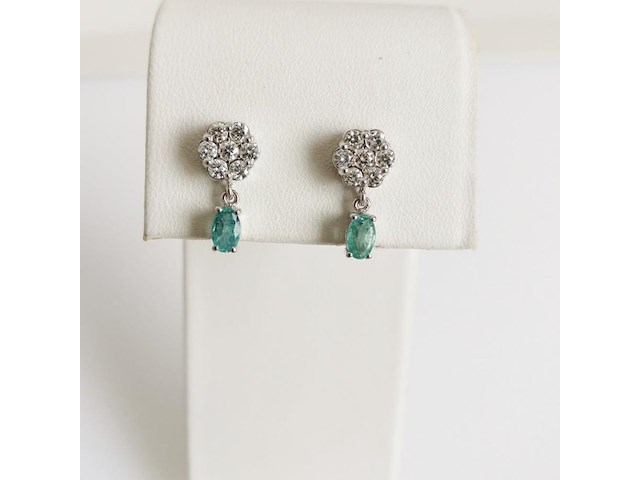 Earrings emerald - afbeelding 2 van  6