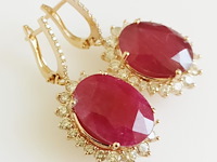 Earrings ruby - afbeelding 3 van  8