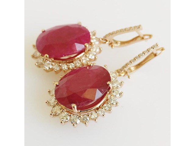 Earrings ruby - afbeelding 4 van  8