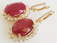 Earrings ruby - afbeelding 4 van  8