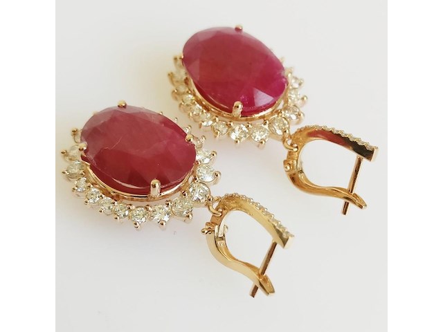 Earrings ruby - afbeelding 5 van  8