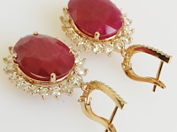 Earrings ruby - afbeelding 5 van  8