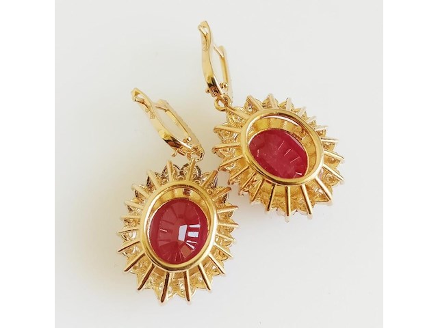 Earrings ruby - afbeelding 6 van  8