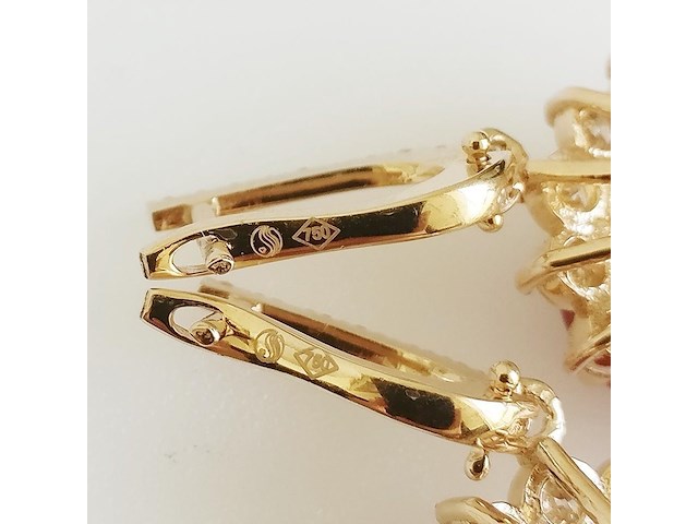 Earrings ruby - afbeelding 7 van  8