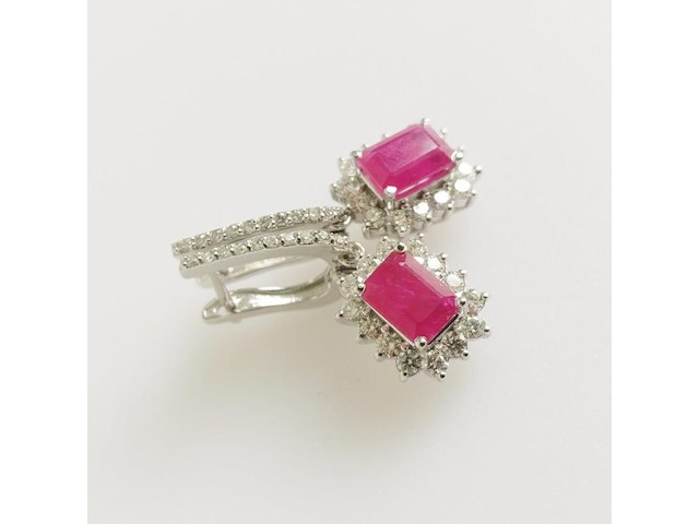 Earrings ruby - afbeelding 2 van  7