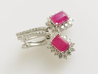 Earrings ruby - afbeelding 2 van  7