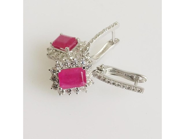 Earrings ruby - afbeelding 3 van  7