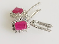 Earrings ruby - afbeelding 3 van  7