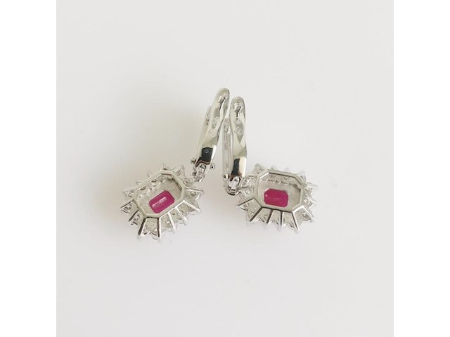 Earrings ruby - afbeelding 4 van  7