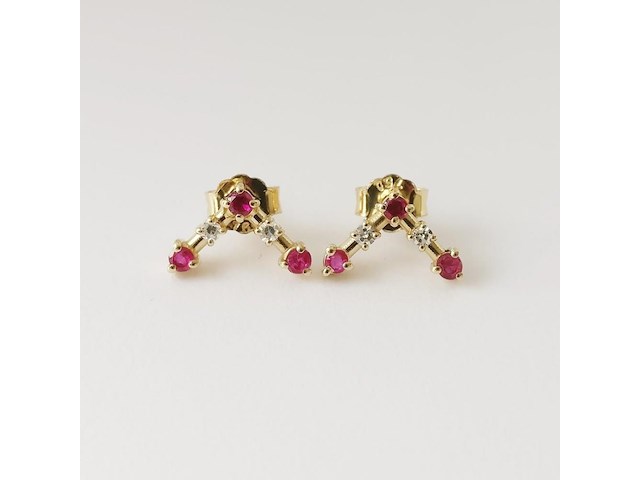 Earrings ruby - afbeelding 1 van  4
