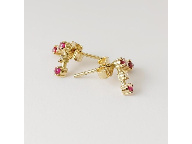 Earrings ruby - afbeelding 2 van  4
