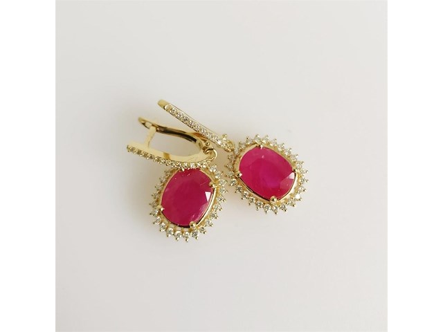 Earrings ruby - afbeelding 2 van  7