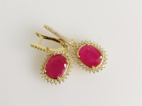 Earrings ruby - afbeelding 2 van  7